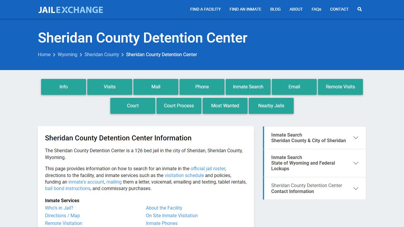 Sheridan County Detention Center - Jail Exchange